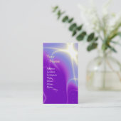 MONOGRAMM, Lila, violett, weiß Visitenkarte (Stehend Vorderseite)