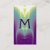 MONOGRAMM, Lila, violett, weiß Visitenkarte (Rückseite)