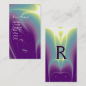 MONOGRAMM, Lila, violett, weiß Visitenkarte (Vorne/Hinten)