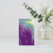 MONOGRAMM, Lila, violett, weiß Visitenkarte (Stehend Vorderseite)