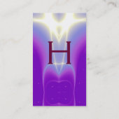 MONOGRAMM, Lila, violett, weiß Visitenkarte (Rückseite)