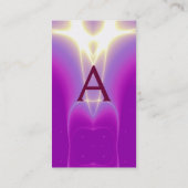 MONOGRAMM, Lila, violett, weiß Visitenkarte (Rückseite)