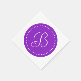 Monogramm lila/weiß serviette