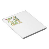 Monogramm-Lilie des Buchstabe-M Notizblock (angewinkelt)