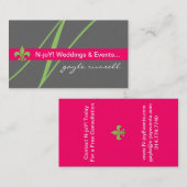 Monogramm-Lilien-Ereignis planne… - Besonders Visitenkarte (Vorne/Hinten)