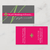 Monogramm-Lilien-Ereignisplaner-Visitenkarte Visitenkarte (Vorne/Hinten)