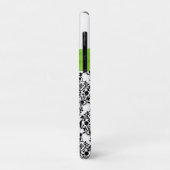 Monogramm Limoner Schwarz-weißer Damast Case-Mate iPhone Hülle (Hinten/Links)