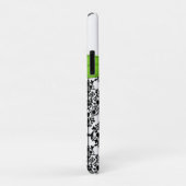 Monogramm Limoner Schwarz-weißer Damast Case-Mate iPhone Hülle (Hinten/Rechts)