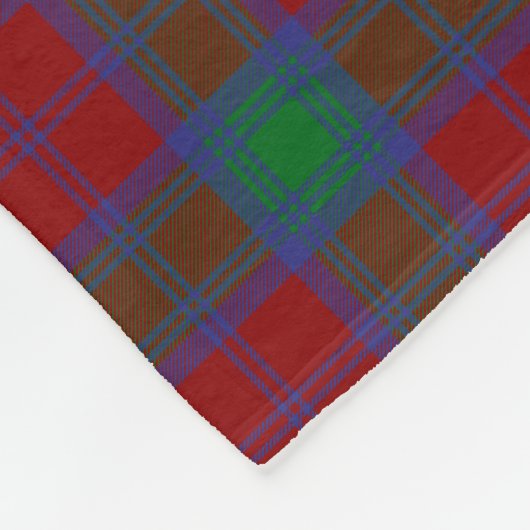 Monogramm-LindsayTartan Fleecedecke (Ecke)