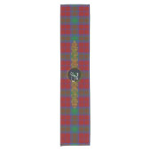 Monogramm-LindsayTartan Kurzer Tischläufer (Vorderseite)