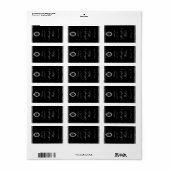 Monogramm-Lippenbalken Adressaufkleber (Vorne)