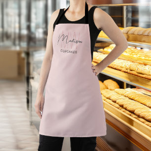 Monogramm-Logo Bäckerei Pink Schürze