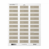 Monogramm-Logo Beige Moderne Minimal Rücksendeadre (Vorne)