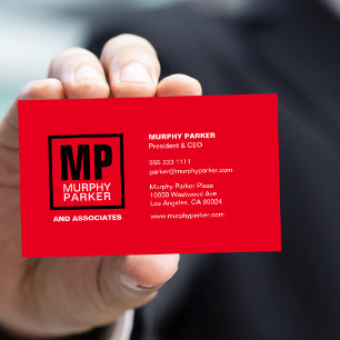 Monogramm-Logo für das Schwarz-weiße Quadrat mit b Visitenkarte