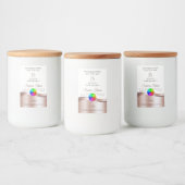 Monogramm-Logo für die weiße Rose Lebensmitteletikett (Flaschen)