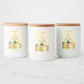 Monogramm-Logo für leichte Pfirsichfarben Lebensmitteletikett (Flaschen)