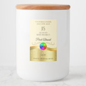 Monogramm-Logo für leichte Pfirsichfarben Lebensmitteletikett (Vorderseite)