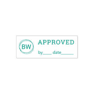 Monogramm-Logo GENEHMIGT Personalisierte Buchhaltu Permastempel