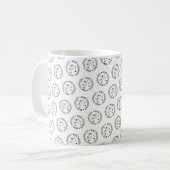 Monogramm-Logo Golfer-Muster Kaffeetasse (Vorderseite Links)