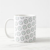 Monogramm-Logo Golfer-Muster Kaffeetasse (Links)