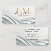 Monogramm-Logo Name Professionelle Markenbildung Visitenkarte (Vorne/Hinten)