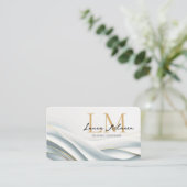 Monogramm-Logo Name Professionelle Markenbildung Visitenkarte (Stehend Vorderseite)