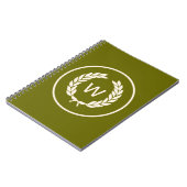 Monogramm-Lorbeer-Blatt-Kranz Notizblock (Linke Seite)