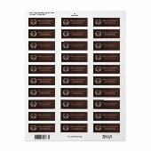 Monogramm Lorbeerkranz rustikales Holz Muster (Vorne)