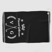 Monogramm-LorbeerWreath schlägt Golfhandtuch (Horizontal)