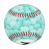 Monogramm Lotus-Muster 2 Baseball (Rückseite)