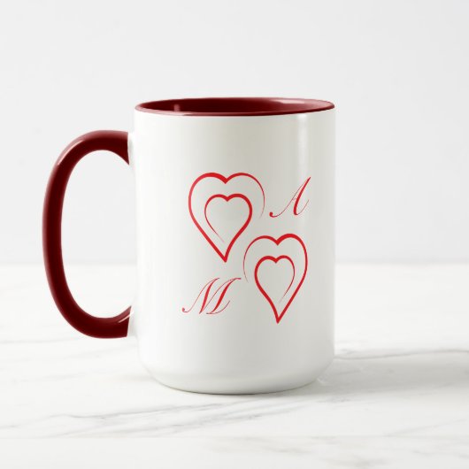 Monogramm LOVERS Tasse (Links)