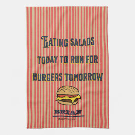 Monogramm lustiges Sprichwort Niedliche Vintage Il Geschirrtuch