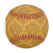 Monogramm Luxus Golden Damast Baseball (Vorderseite)