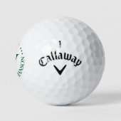 Monogramm Luxus Golf Royal Crown Stars Grün Golfball (Logo)