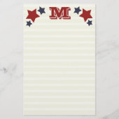 Monogramm M / Anfangs-M-Stangen und -Stationierung Briefpapier (Vorderseite)