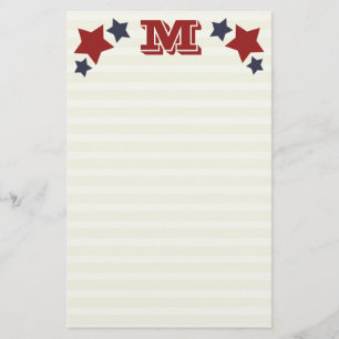 Monogramm M / Anfangs-M-Stangen und -Stationierung Briefpapier