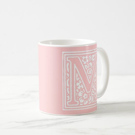 Monogramm "M" für Flora Kaffeetasse (VorderseiteRechts)