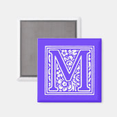 Monogramm "M" für Flora Magnet (Vorderseite/Rückseite)