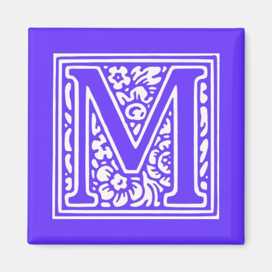 Monogramm "M" für Flora Magnet (Vorne)