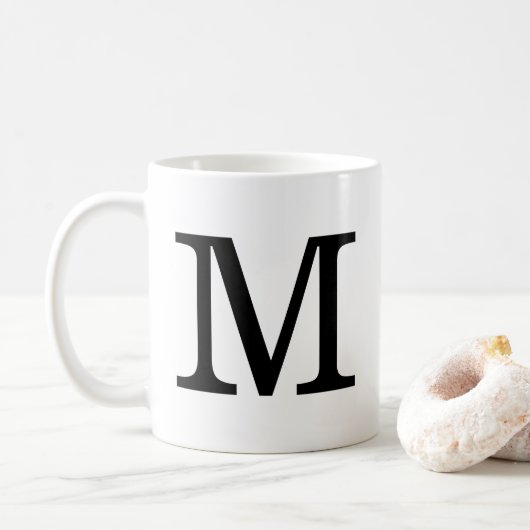 Monogramm M Klassische Tasse, 11 oz Kaffeetasse (Mit Donut)