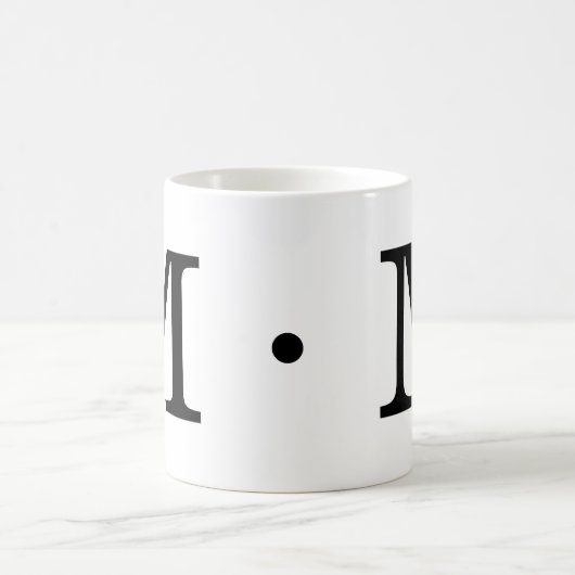 Monogramm M Klassische Tasse, 11 oz Kaffeetasse (Mittel)