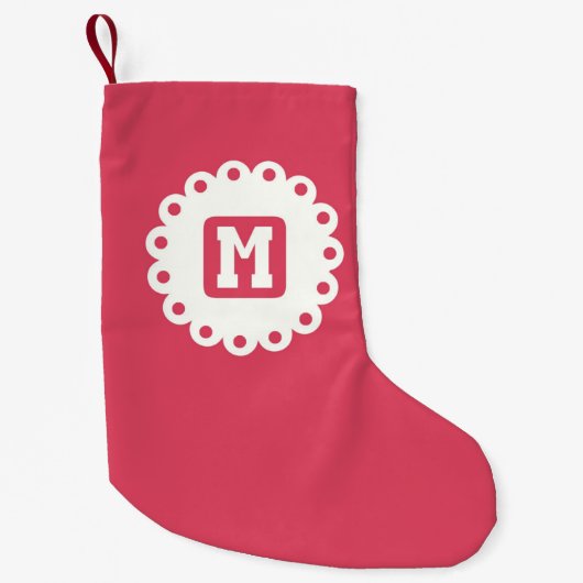 MONOGRAMM "M" KLEINER WEIHNACHTSSTRUMPF (Vorderseite)