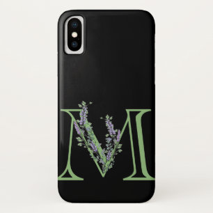 Monogramm M Lavendel-Eukalyptus Case-Mate iPhone Hülle