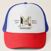 Monogramm "M" - Margaret Truckerkappe (Vorderseite)