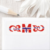 Monogramm M Norwegisches Etikett (Insitu)