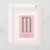 Monogramm - M Postkarte (Vorne/Hinten)