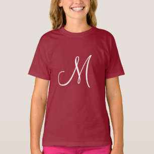 MONOGRAMM M, Rot und Weiß, T-Shirt