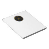 Monogramm M, schwarz und gold, Notizblock (angewinkelt)