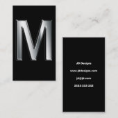 Monogramm m Visitenkarten Visitenkarte (Vorne/Hinten)