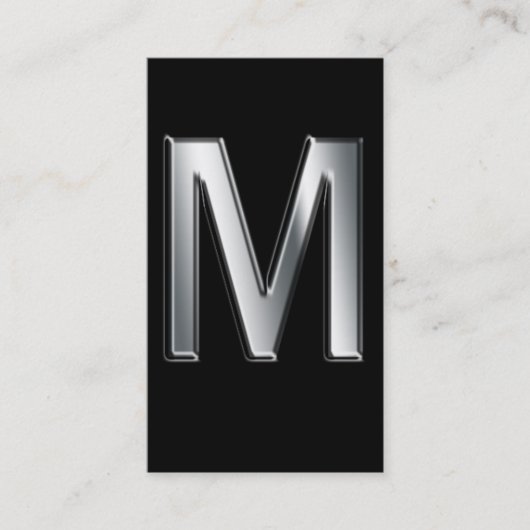 Monogramm m Visitenkarten Visitenkarte (Vorderseite)
